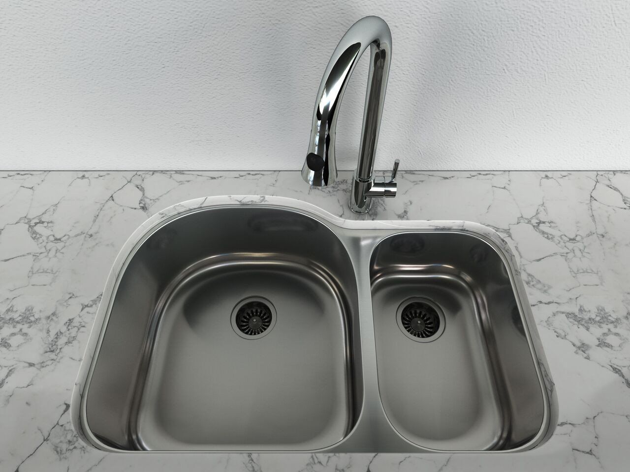 Cantrio Double Bowl 31.5" Stainless Steel undermount Kitchen sink Kitchen Steel Series Cantrio 