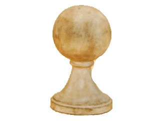 Elegant Post Ball Cast Stone Outdoor Garden Planter Planter Tuscan 