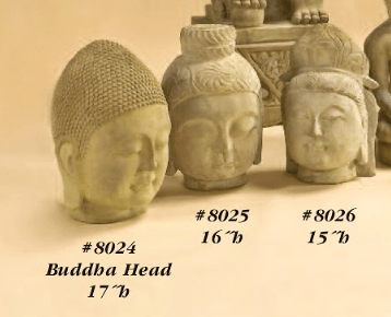 Buddha Head Cast Stone Outdoor Asian Collection Asian Collection Tuscan 