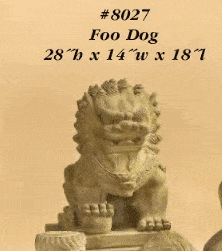 Foo Dog Cast Stone Outdoor Asian Collection Asian Collection Tuscan 