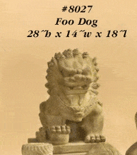Thumbnail for Foo Dog Cast Stone Outdoor Asian Collection Asian Collection Tuscan 