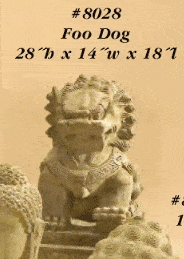 Foo Dog Cast Stone Outdoor Asian Collection Asian Collection Tuscan 