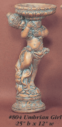 Thumbnail for Umbrian Girl and Boy Cast Stone Outdoor Asian Collection Statues Tuscan 