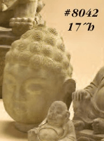 Buddha Head Cast Stone Outdoor Asian Collection Asian Collection Tuscan 