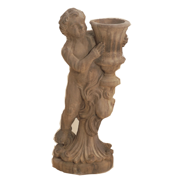 Villa Manzi Cherub Cast Stone Outdoor Garden Planter Planter Tuscan 