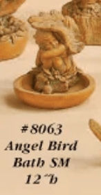 Angel Bird Bath Cast Stone Outdoor Asian Collection Accessories Tuscan 