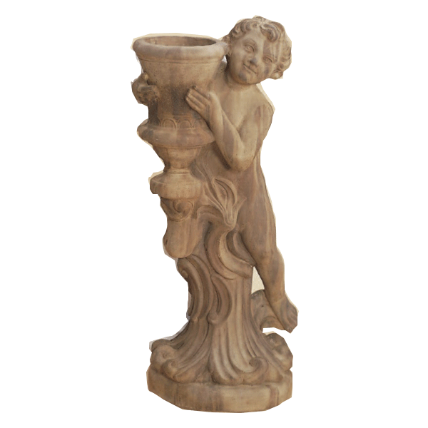 Villa Manzi Cherub Cast Stone Outdoor Garden Planter Planter Tuscan 