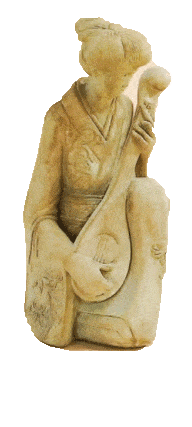 Geisha with Mandolin Cast Stone Outdoor Asian Collection Asian Collection Tuscan 