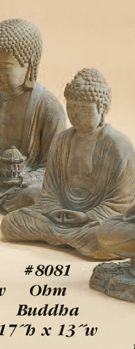 Ohm Buddha Cast Stone Outdoor Asian Collection Asian Collection Tuscan 