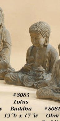 Lotus Buddha Cast Stone Outdoor Asian Collection Asian Collection Tuscan 