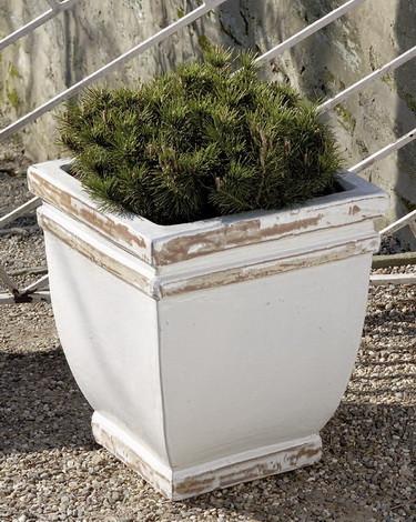 Campania International Glazed Terra cotta Square Rolled Rim Urn/Planter Campania International 