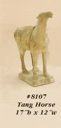 Thumbnail for Tang Horse Cast Stone Outdoor Asian Collection Asian Collection Tuscan 