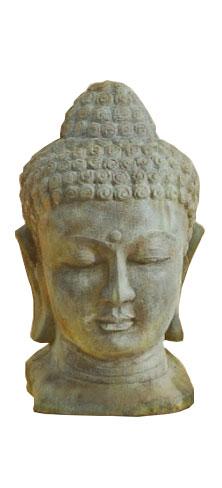 Large Buddha Head Cast Stone Outdoor Asian Collection Asian Collection Tuscan 