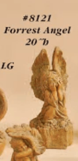Forrest Angel Cast Stone Outdoor Asian Collection Statues Tuscan 