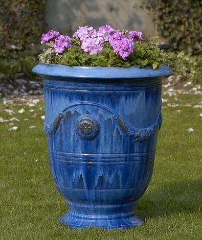 Campania International Glazed Terra cotta Anduze Urn Urn/Planter Campania International 