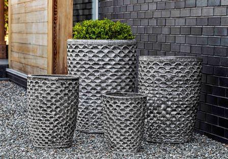 Campania International Glazed Terra cotta Tall Honeycomb Planter Urn/Planter Campania International 