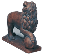 Thumbnail for Roaring Lion Cast Stone Outdoor Asian Collection Statues Tuscan Left Natural (N) 