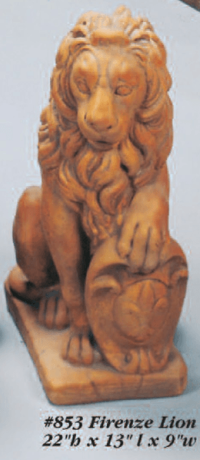 Firence Lion Cast Stone Outdoor Asian Collection Tuscanbasinss 
