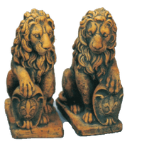 Thumbnail for Giglio Lion Cast Stone Outdoor Asian Collection Statues Tuscan 