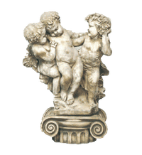 Thumbnail for Cherubini Artifact Cast Stone Outdoor Asian Collection Statues Tuscan With Ionic Cap Natural (N) 