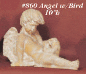 Angel with Bird Cast Stone Outdoor Asian Collection Statues Tuscan 