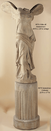 Thumbnail for Nike Di Samo Trace Cast Stone Outdoor Asian Collection Statues Tuscan 