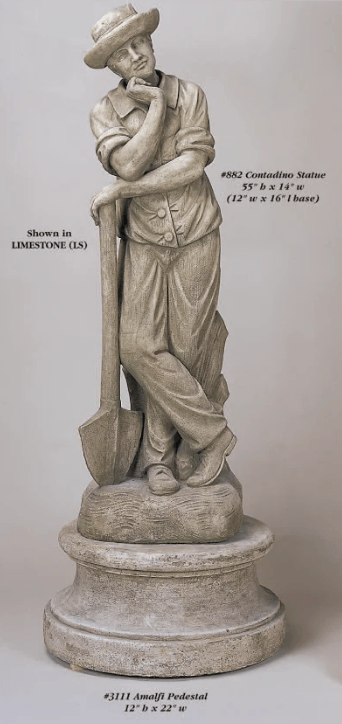 Contadino Statue Cast Stone Outdoor Asian Collection Statues Tuscan 