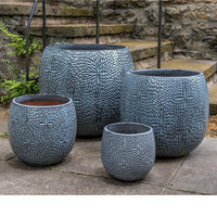 Thumbnail for Campania International Sand Dollar Planter Urn/Planter Campania International French Blue Medium 
