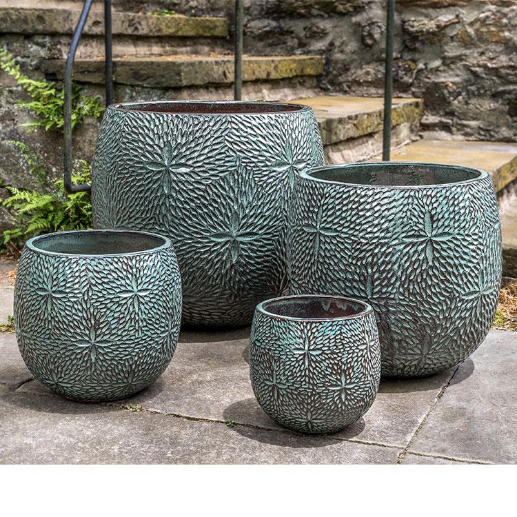 Campania International Sand Dollar Planter Urn/Planter Campania International Seafoam Green Medium 