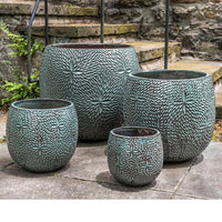 Thumbnail for Campania International Sand Dollar Planter Urn/Planter Campania International Seafoam Green Medium 