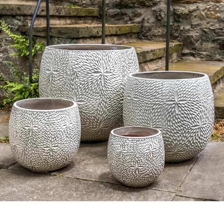 Campania International Sand Dollar Planter Urn/Planter Campania International Cream Medium 