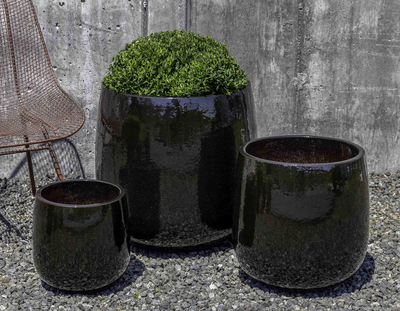 Campania International Glazed Pottery Potrero Planter - (S/3) Urn/Planter Campania International Cola 