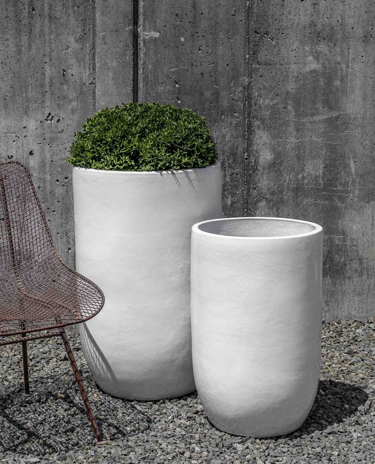 Campania International Glazed Pottery Cole Planter - (S/2) Urn/Planter Campania International White 