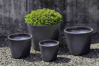 Thumbnail for Campania International Glazed Pottery Portale Planter - (S/4) Urn/Planter Campania International Metal Grey 