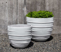 Thumbnail for Campania International Glazed Pottery Logis Planter - (S/2) Urn/Planter Campania International White Short 