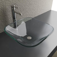 Thumbnail for Cantrio Glass Square Vessel Sink GS-101F Glass Series Cantrio 