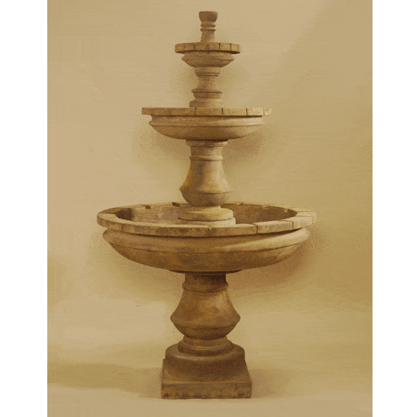 Montefalco Three Tier Cast Stone Outdoor Garden Fountain Fountain Tuscan 