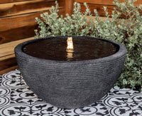 Thumbnail for Campania International Fiber Cement Arroyo Large Fountain - Black Stone Ledge- S/1 Fountain Campania International 