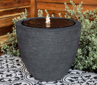 Thumbnail for Campania International Fiber Cement Stone Ledge Fountain - S/1 Fountain Campania International Black Stone Ledge 