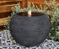 Thumbnail for Campania International Fiber Cement Sonora Outdoor Large Garden Fountain Fountain Campania International Black Stone Ledge 