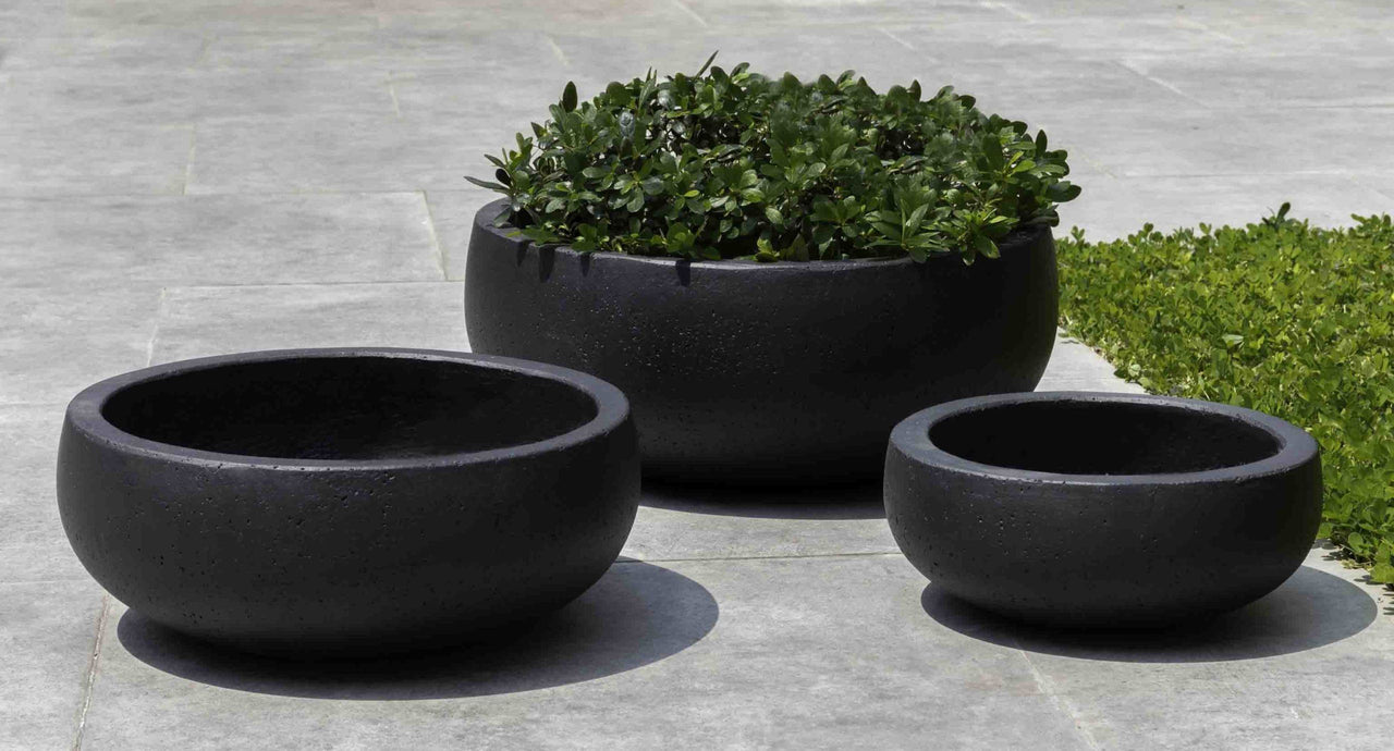 Campania International Fiber Cement Rio Bowl - S/3 Urn/Planter Campania International Playa Noche 