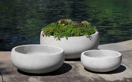 Campania International Fiber Cement Rio Bowl Urn/Planter Campania International 