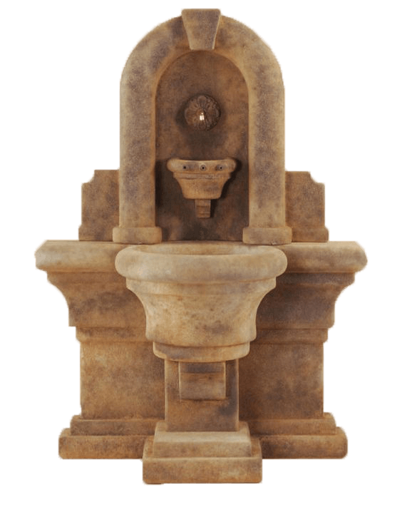 Etruria Wall Cast Stone Outdoor Fountain Fountain Tuscan 