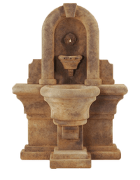 Thumbnail for Etruria Wall Cast Stone Outdoor Fountain Fountain Tuscan 