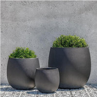 Thumbnail for Campania International Cambridge Planter Urn/Planter Campania International Onyx Black Lite Large 