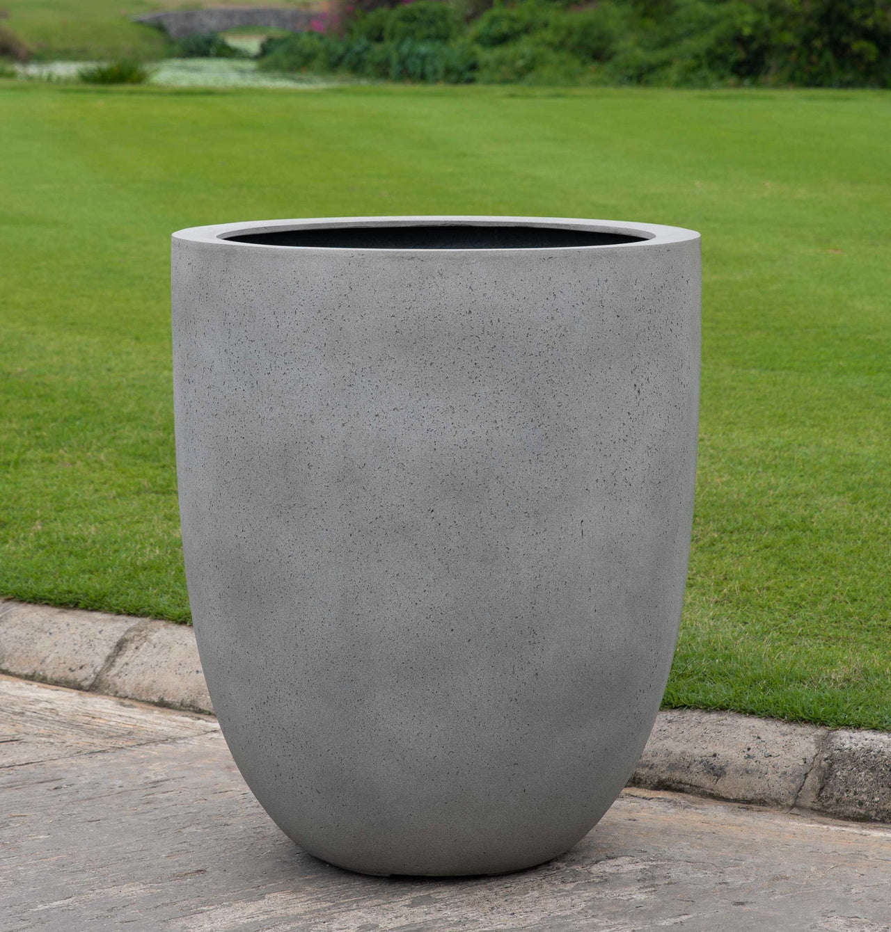Campania International Fiber Clay Bradford Planter - (S/5) Urn/Planter Campania International Stone Grey Lite Extra Large 