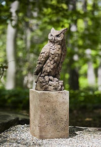 Thumbnail for Campania International Cast Stone Large Horned Owl Statuary Campania International 