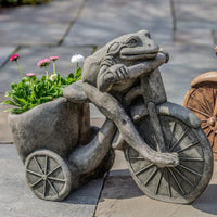 Thumbnail for Campania International Cast Stone Tricycle Frog Planter Stone Series Campania International 