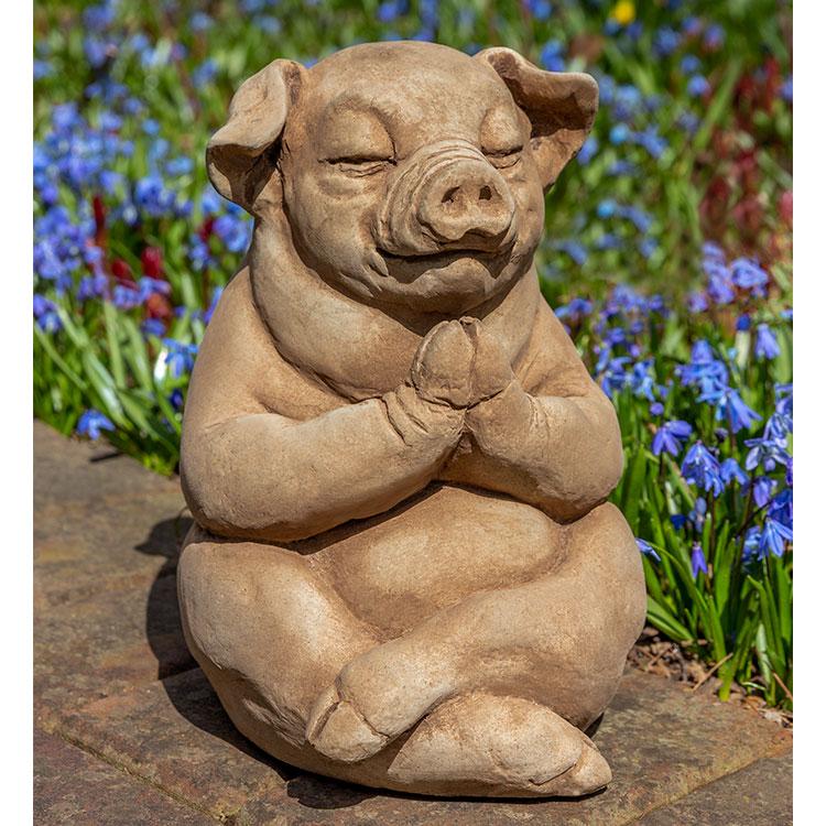 Campania International Cast Stone Zen Pig Stone Series Campania International 