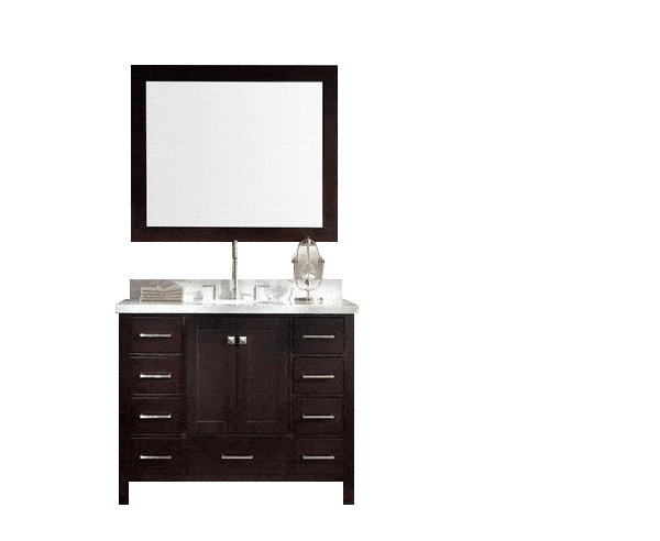 ARIEL Cambridge 43" Single Sink Bathroom Vanity Set in Espresso Vanity ARIEL 